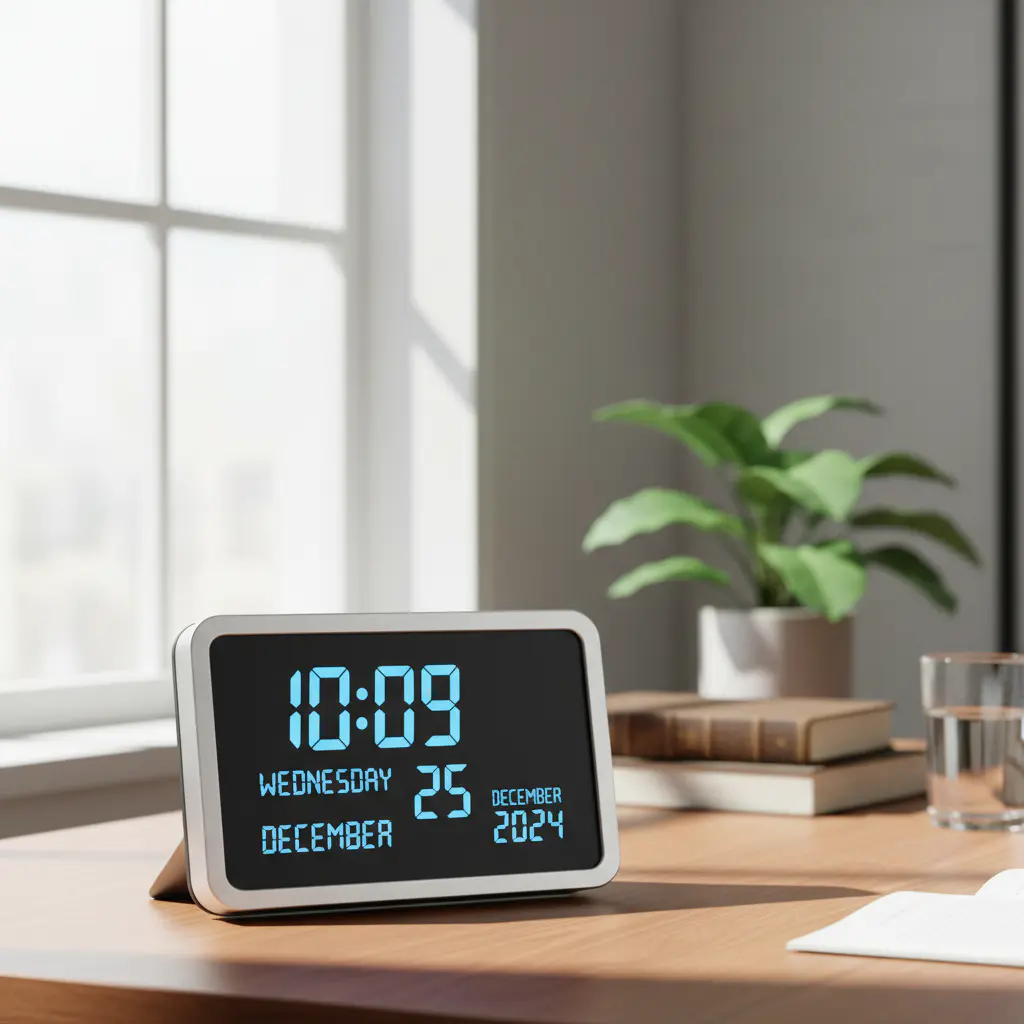 Simple Digital Calendar Clock